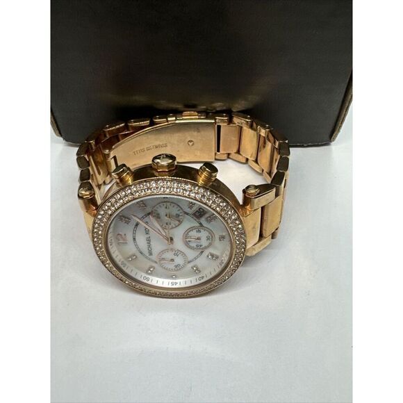 Michael Kors Parker MK5491 Women\'s Gold Stainless Steel Analog Dial Watch JNA198 main image 11